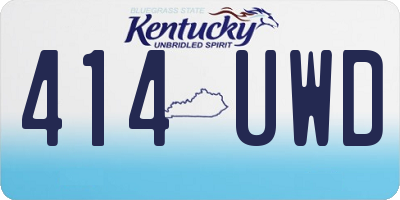 KY license plate 414UWD