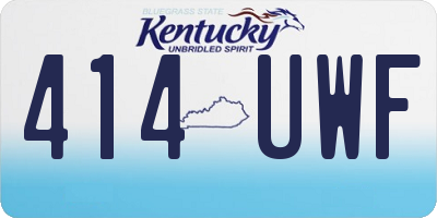 KY license plate 414UWF
