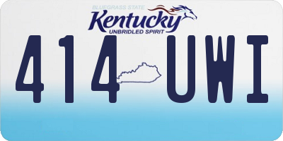 KY license plate 414UWI