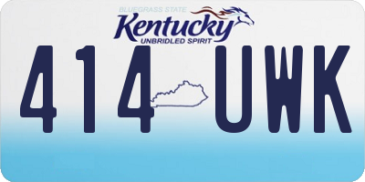 KY license plate 414UWK