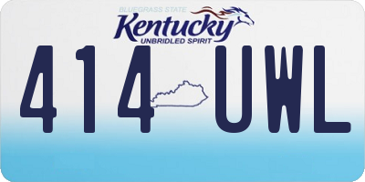 KY license plate 414UWL