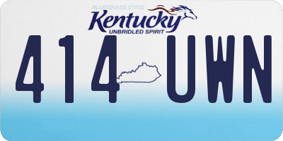 KY license plate 414UWN