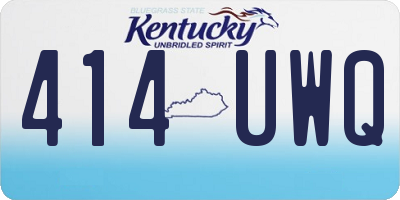 KY license plate 414UWQ