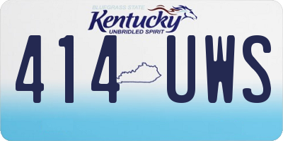 KY license plate 414UWS