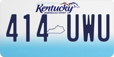 KY license plate 414UWU