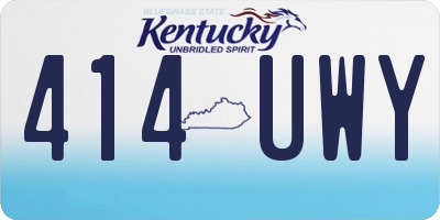 KY license plate 414UWY