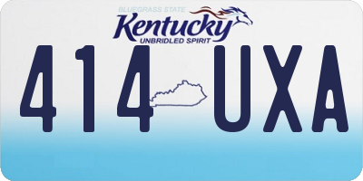 KY license plate 414UXA