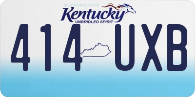 KY license plate 414UXB