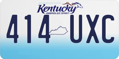 KY license plate 414UXC