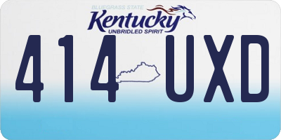 KY license plate 414UXD