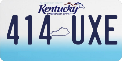 KY license plate 414UXE