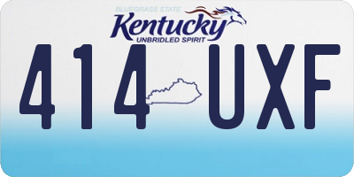KY license plate 414UXF