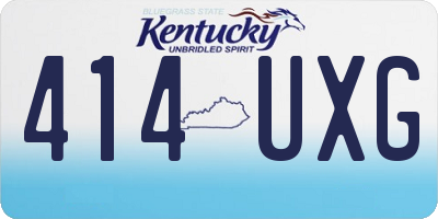 KY license plate 414UXG