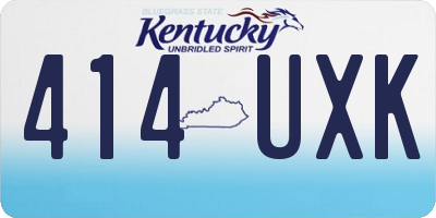 KY license plate 414UXK