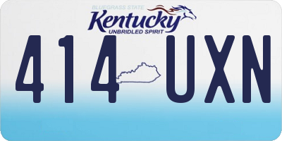 KY license plate 414UXN