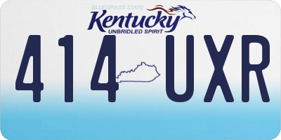KY license plate 414UXR