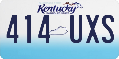 KY license plate 414UXS