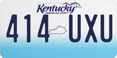 KY license plate 414UXU