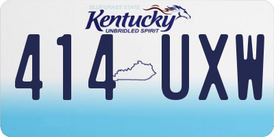 KY license plate 414UXW