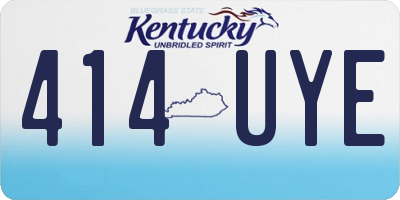 KY license plate 414UYE