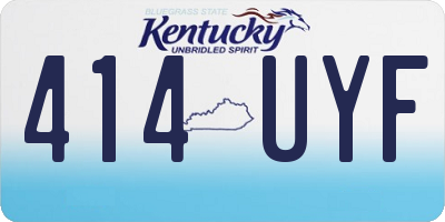 KY license plate 414UYF