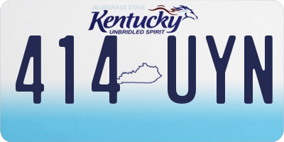 KY license plate 414UYN