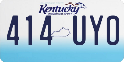 KY license plate 414UYO