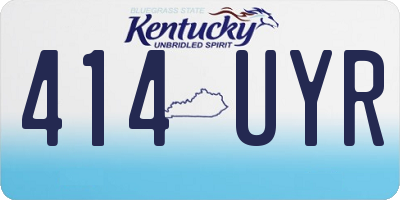KY license plate 414UYR