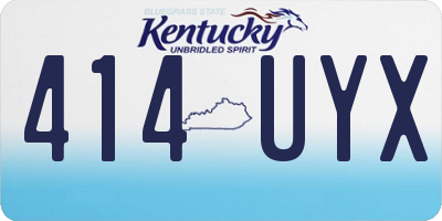 KY license plate 414UYX