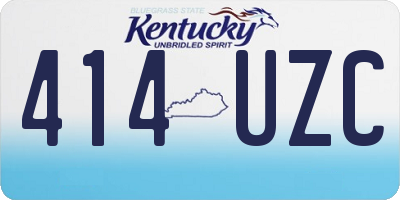 KY license plate 414UZC