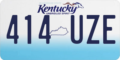 KY license plate 414UZE