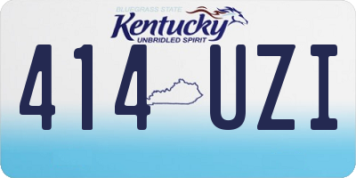 KY license plate 414UZI