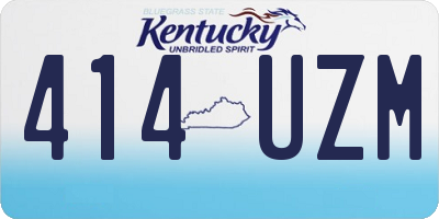 KY license plate 414UZM