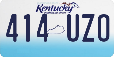 KY license plate 414UZO
