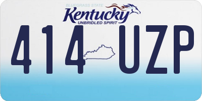 KY license plate 414UZP