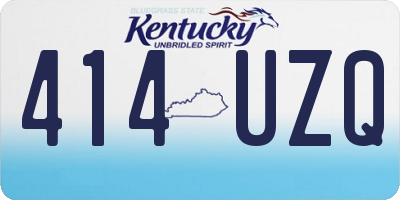 KY license plate 414UZQ