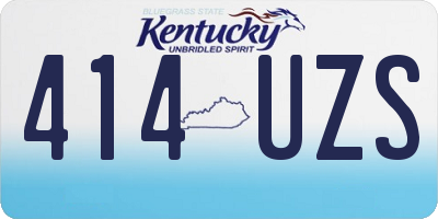 KY license plate 414UZS