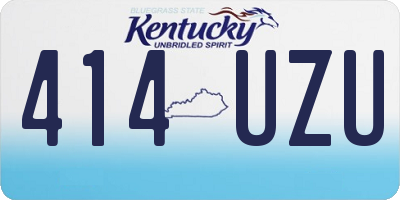 KY license plate 414UZU