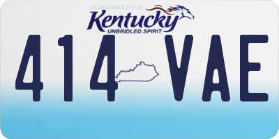 KY license plate 414VAE