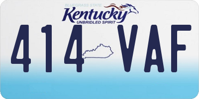 KY license plate 414VAF