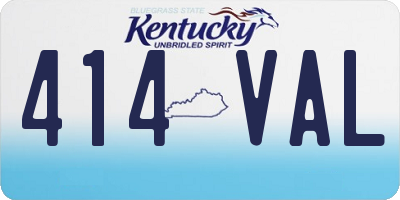 KY license plate 414VAL