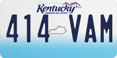 KY license plate 414VAM