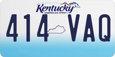 KY license plate 414VAQ