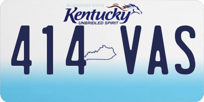 KY license plate 414VAS