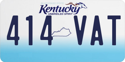 KY license plate 414VAT