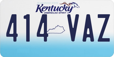 KY license plate 414VAZ