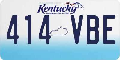 KY license plate 414VBE