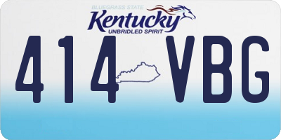KY license plate 414VBG