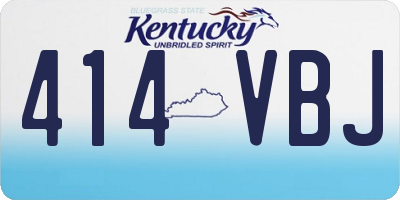 KY license plate 414VBJ