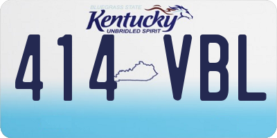 KY license plate 414VBL
